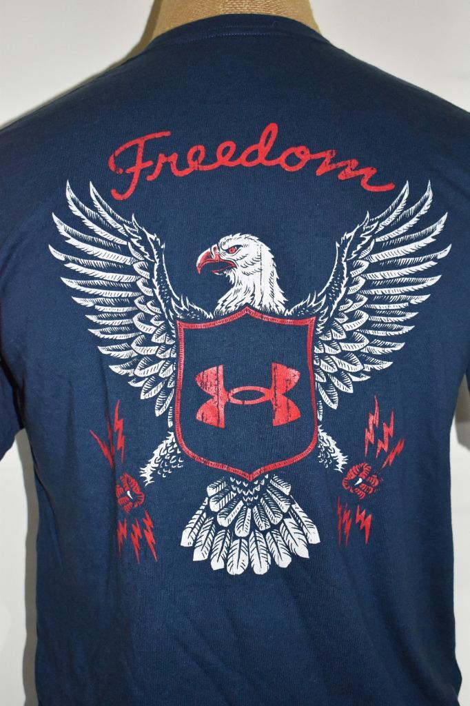Under Armour Men's New Freedom USA Eagle Short Sleeve T-Shirt 1374096 408 Blue
