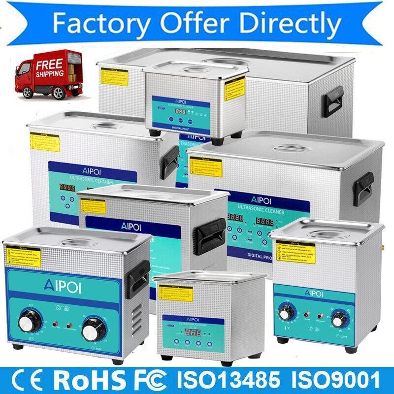 Digital Ultrasonic Cleaner UltraSonic Bath Cleaning Tank Timer Heater industrial