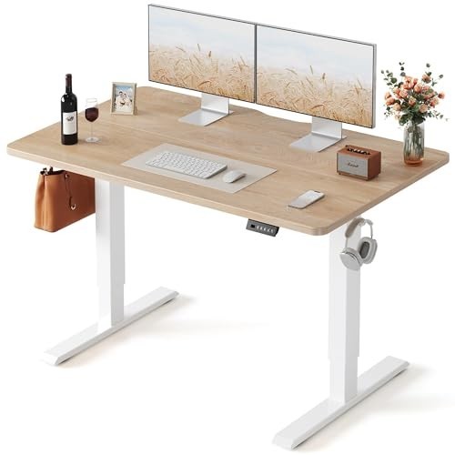  Standing Desk 120 x 60 cm, Height Adjustable Desk with Memory Buttons, Electric