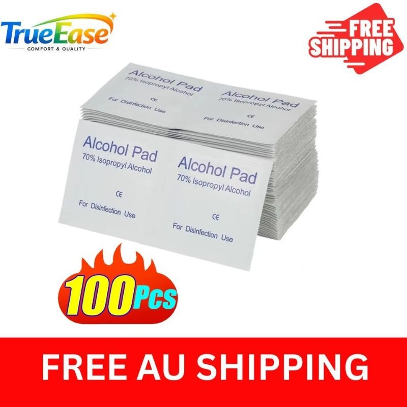 Alcohol Prep Pads Swab Car Detailing Disposable Alcohol Disinfection 100-PCS