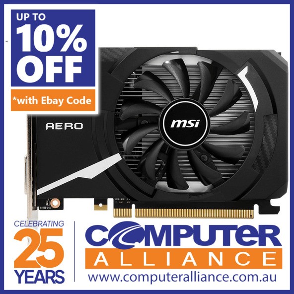 MSI GeForce GT 1030 AERO ITX 4GB DDR4 OC Mini Graphics Card
