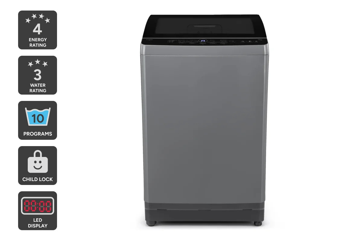 Kogan 9kg Top Load Washing Machine (Grey)