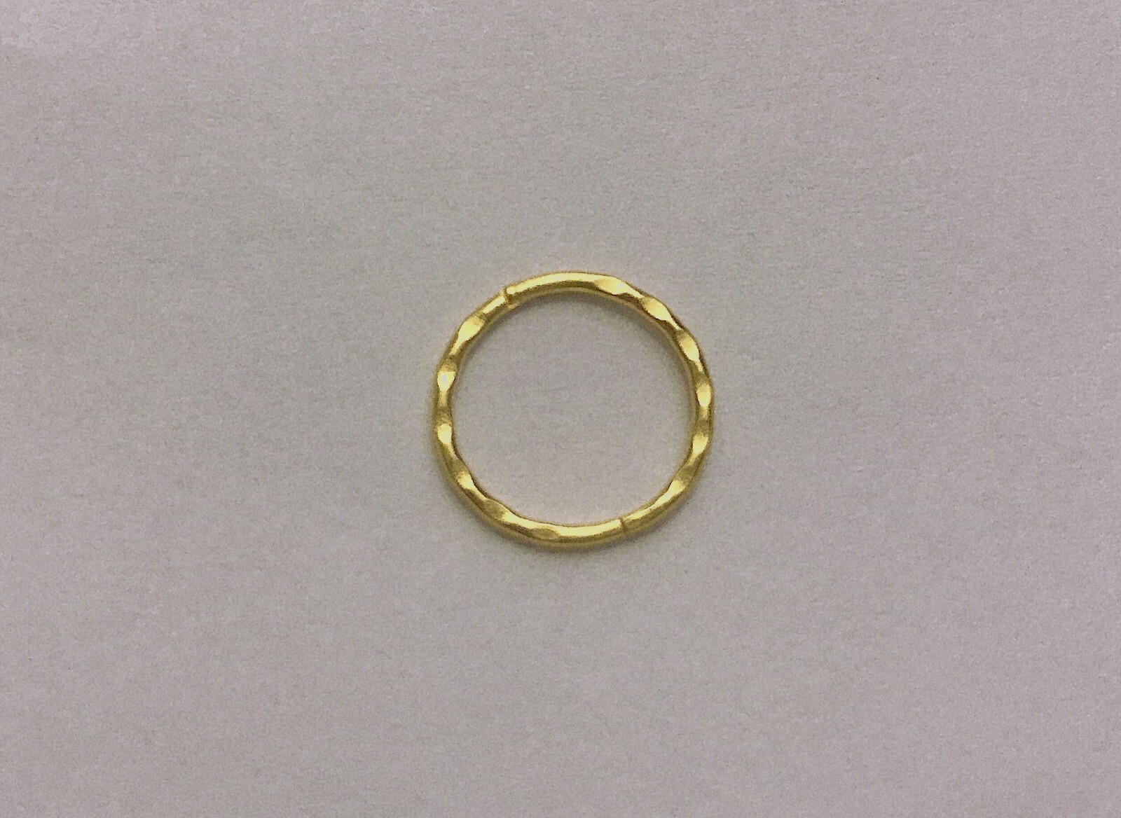 S925 Solid Sterling Silver Gold Hinged Hoop Segment Facet Sleeper Nose Ear Ring