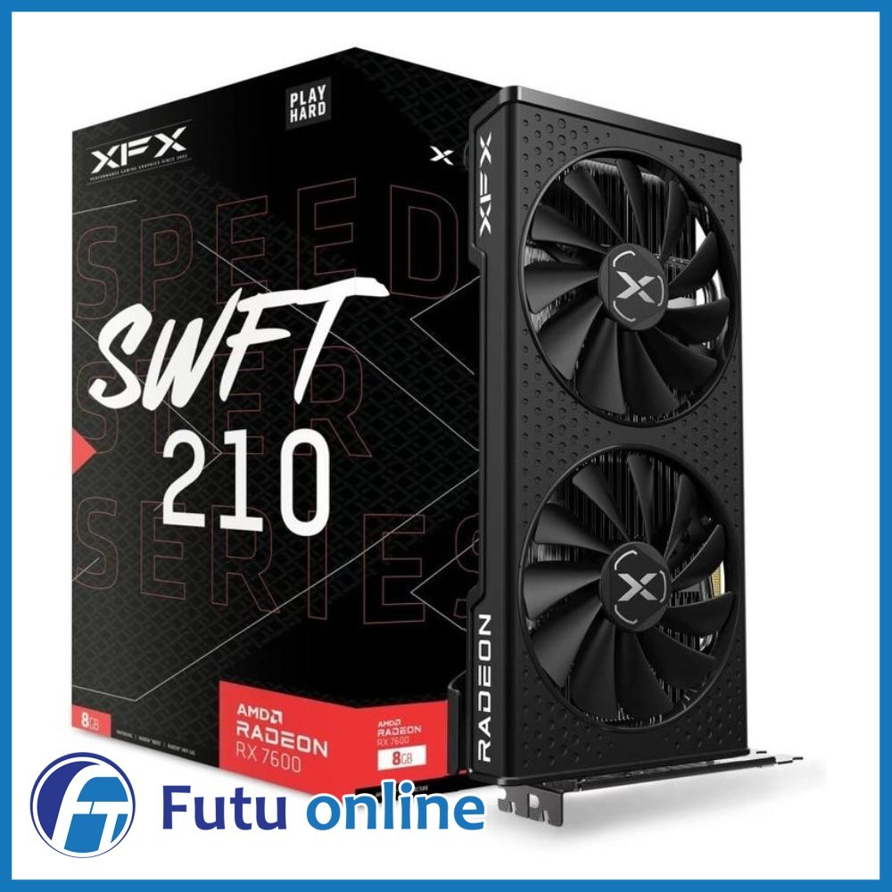 XFX Radeon SPEEDSTER SWFT210 RX 7600 CORE Gaming Edition 8GB GDDR6 Graphics Card