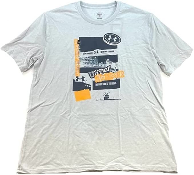 NWT Under Armour Men's Loose Fit Men's Short Sleeve UA T-Shirt Gray Sz L UA104