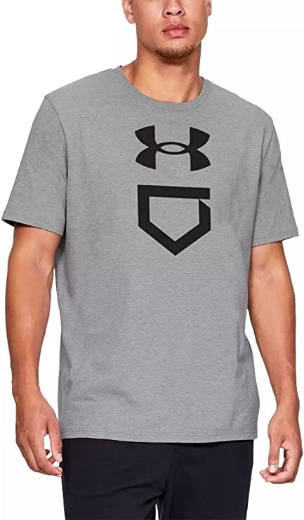 NWT Under Armour Men's Plate Short Sleeve Loose Gray T-Shirt Size L UA123