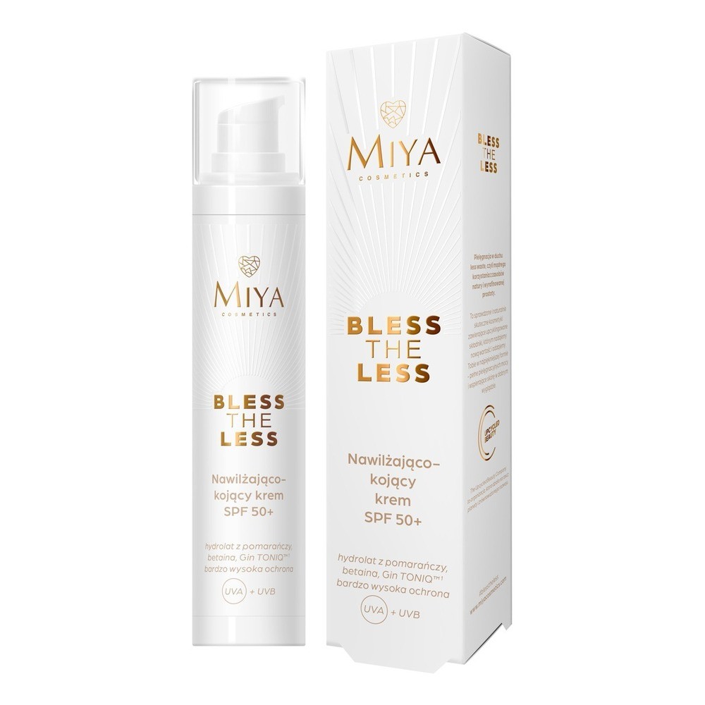 Miya Bless the Less Hydrating Smoothing Cream SPF50+ 50ml Hyaluronic Acid Glow