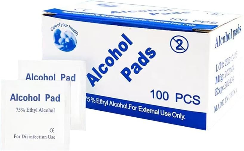 500pcs Alcohol Prep Pads Swab Wipes 75% Ethyl Cleaning Sterile