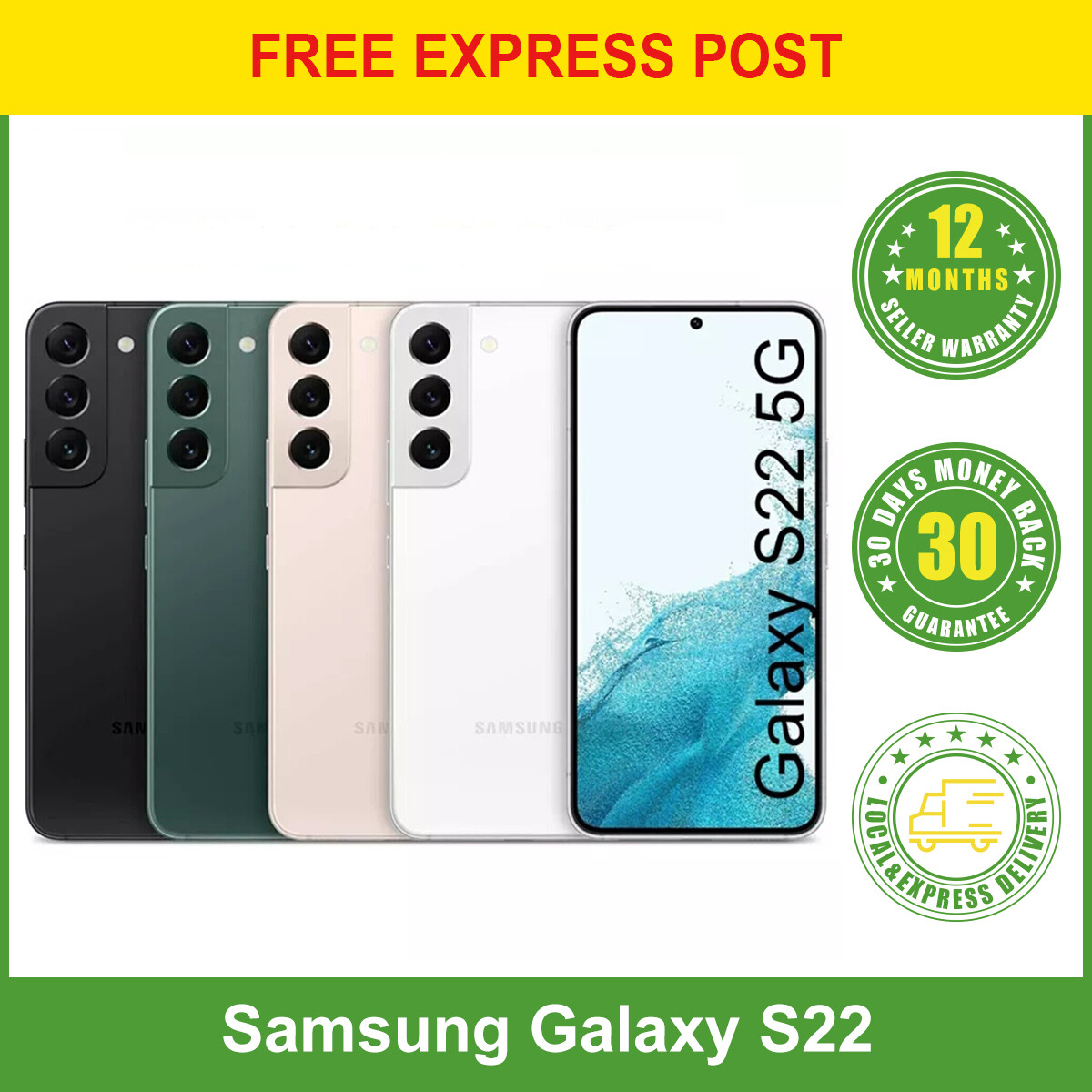 New Unlocked Samsung Galaxy S22/S22+Plus 128G 5G Mobile Smartphone Free Express