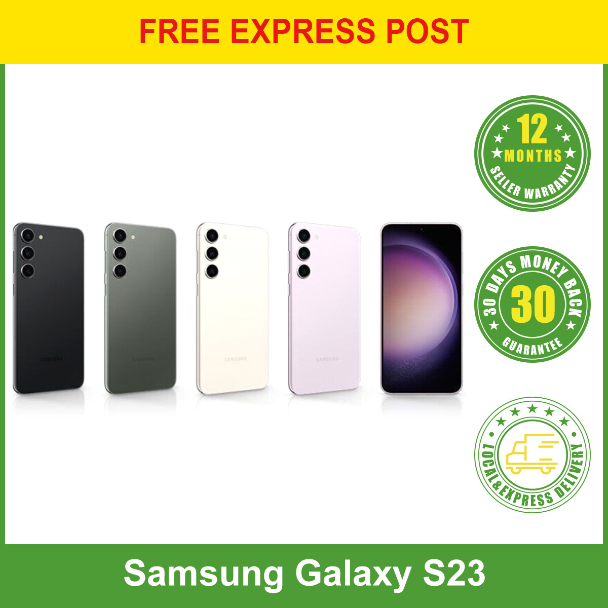 New Unlocked Samsung Galaxy S23/S23+Plus 128G 5G Mobile Smartphone Free Express