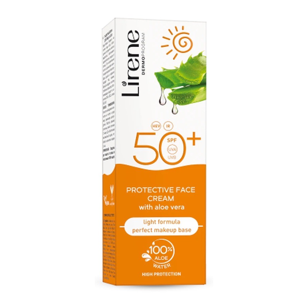 Lirene Uk Sun Protective Face Cream SPF50 50ml Daily UV Protection Sensitive