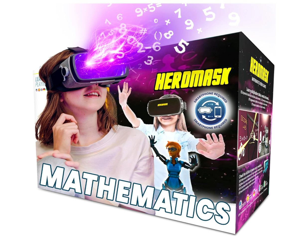 Heromask VR Headset for Kids 5-12 · Maths Games in Virtual Reality