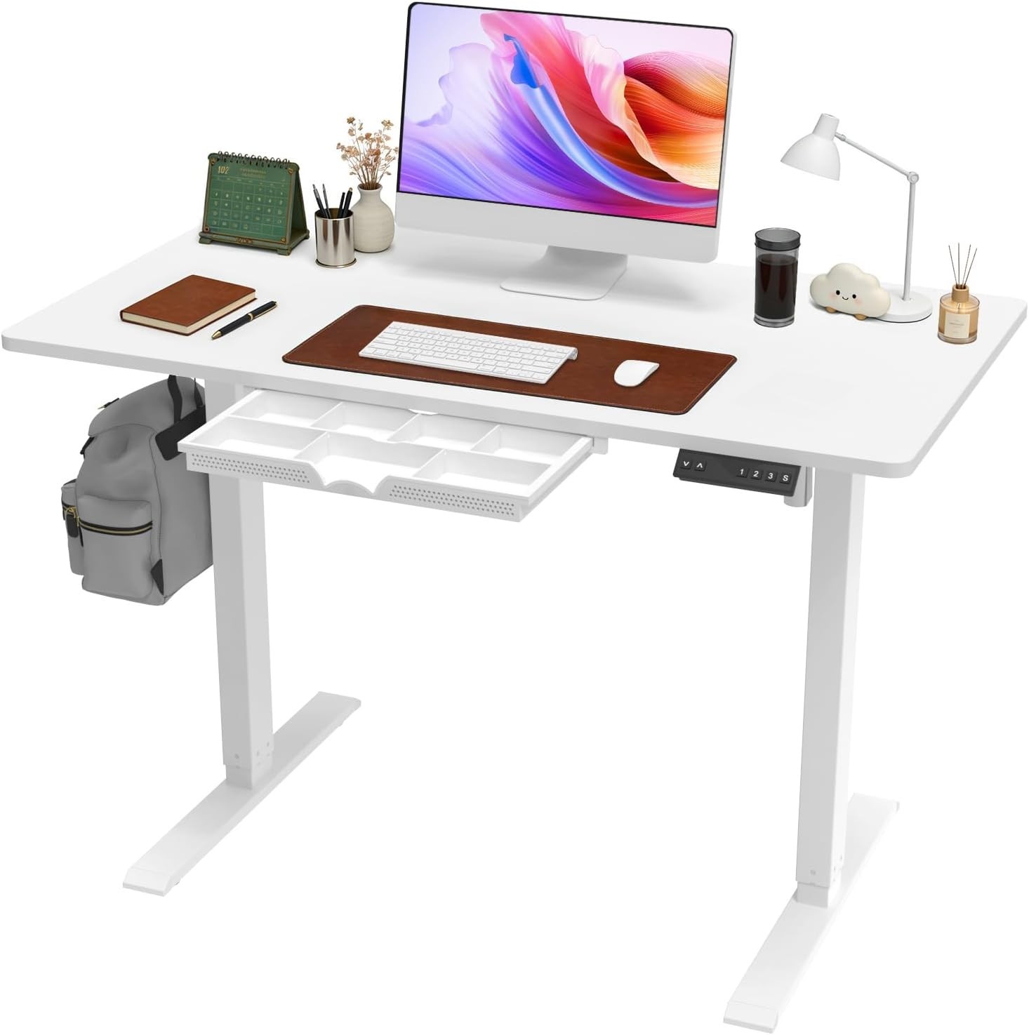 100 x 60cm Electric Standing Desk Height Adjustable for Home Office