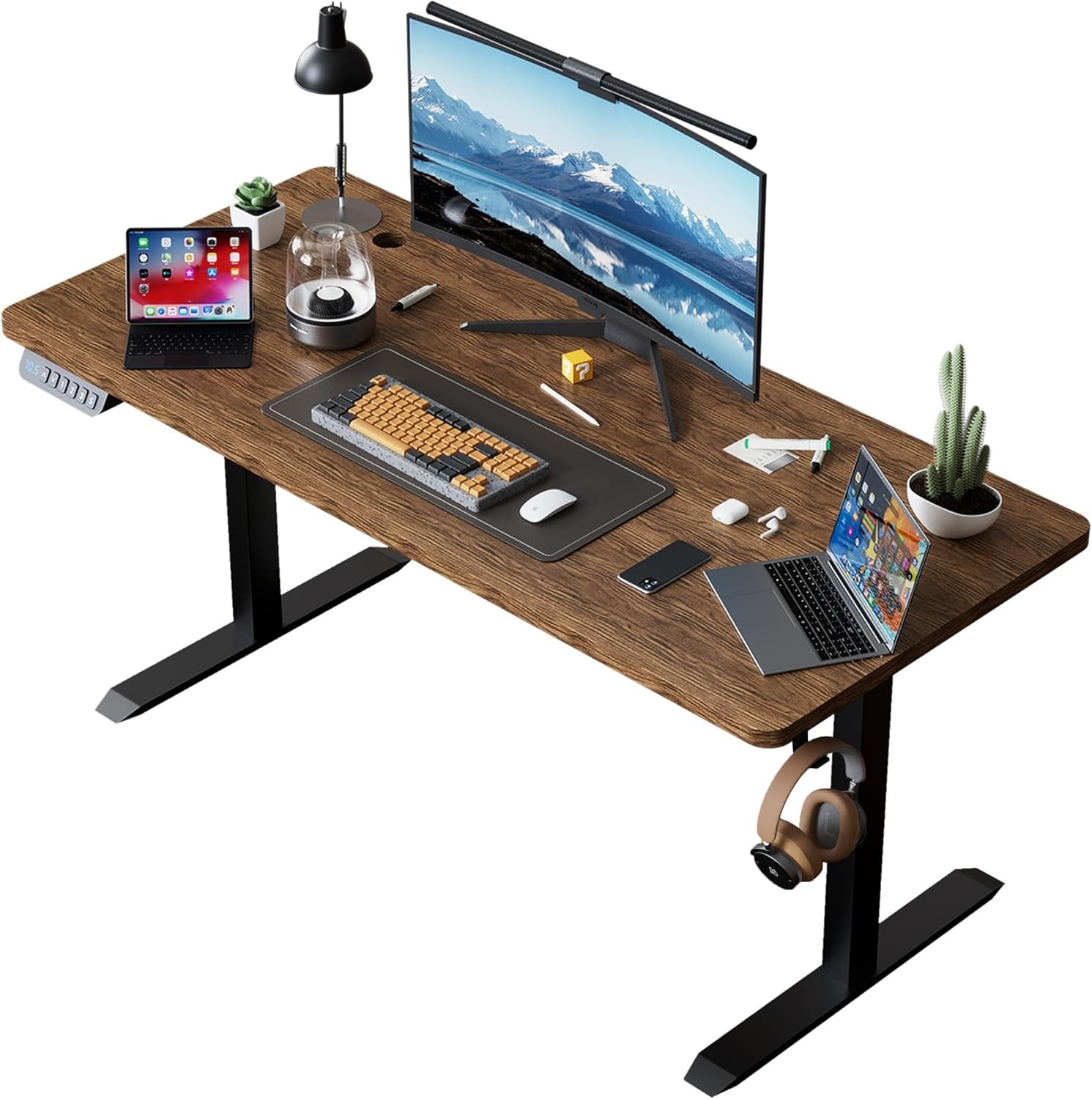 Electric Standing Desk - Motorized Height Adjustable Sit Stand Table with Touch 