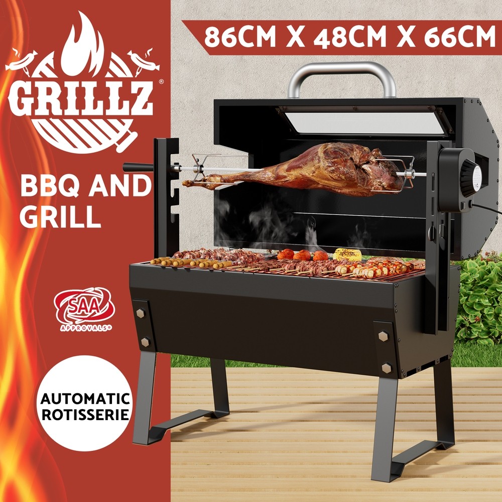 Grillz BBQ Grill Charcoal Smoker Electric Roaster Portable Outdoor Camping Patio