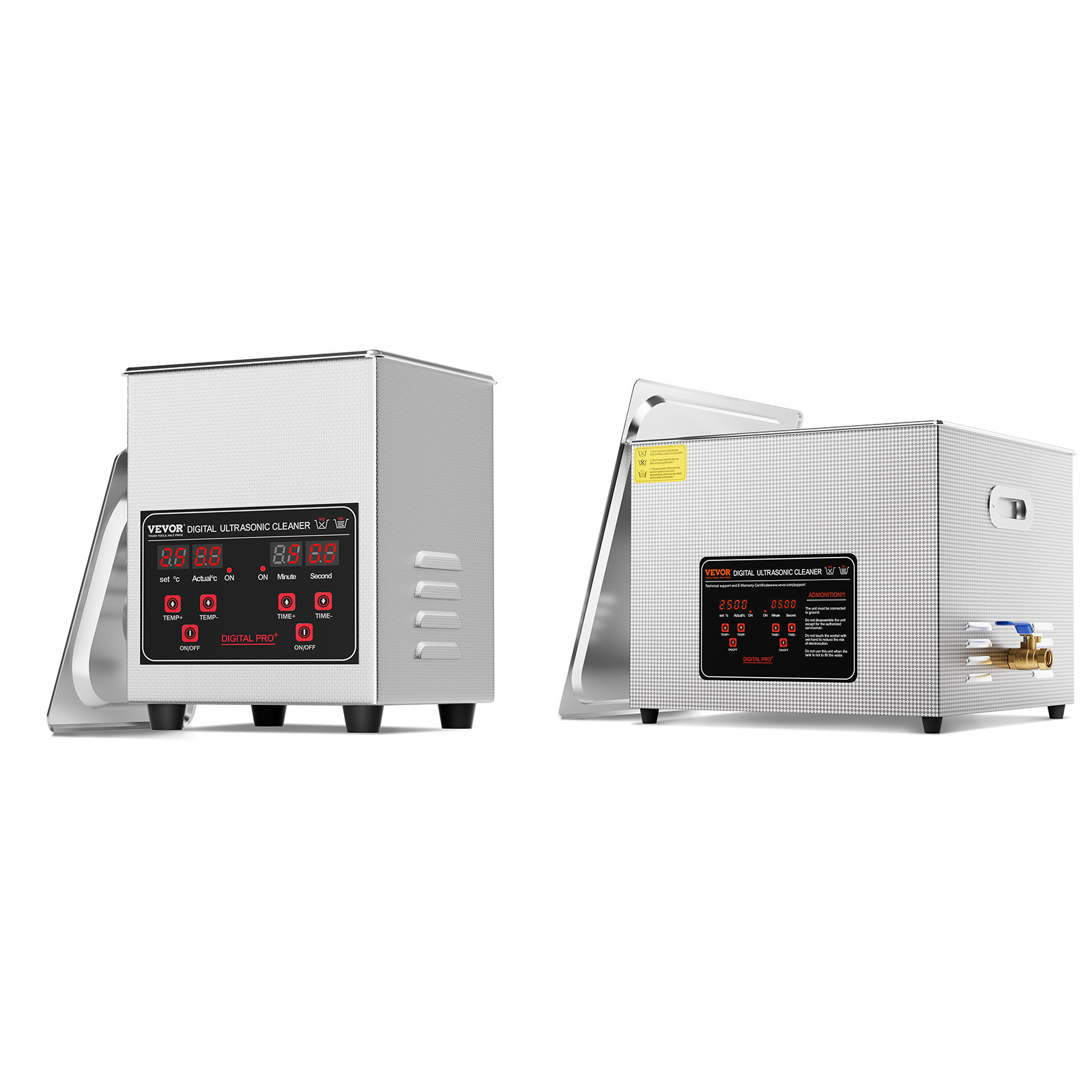 VEVOR 1L-30L Ultrasonic Cleaner with Timer Heating Machine Digital Sonic Cleaner