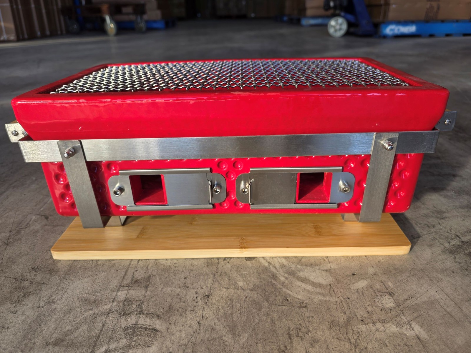 NEW CERAMIC JAPANESE HIBACHI YAKINIKU BBQ GRILL - RED
