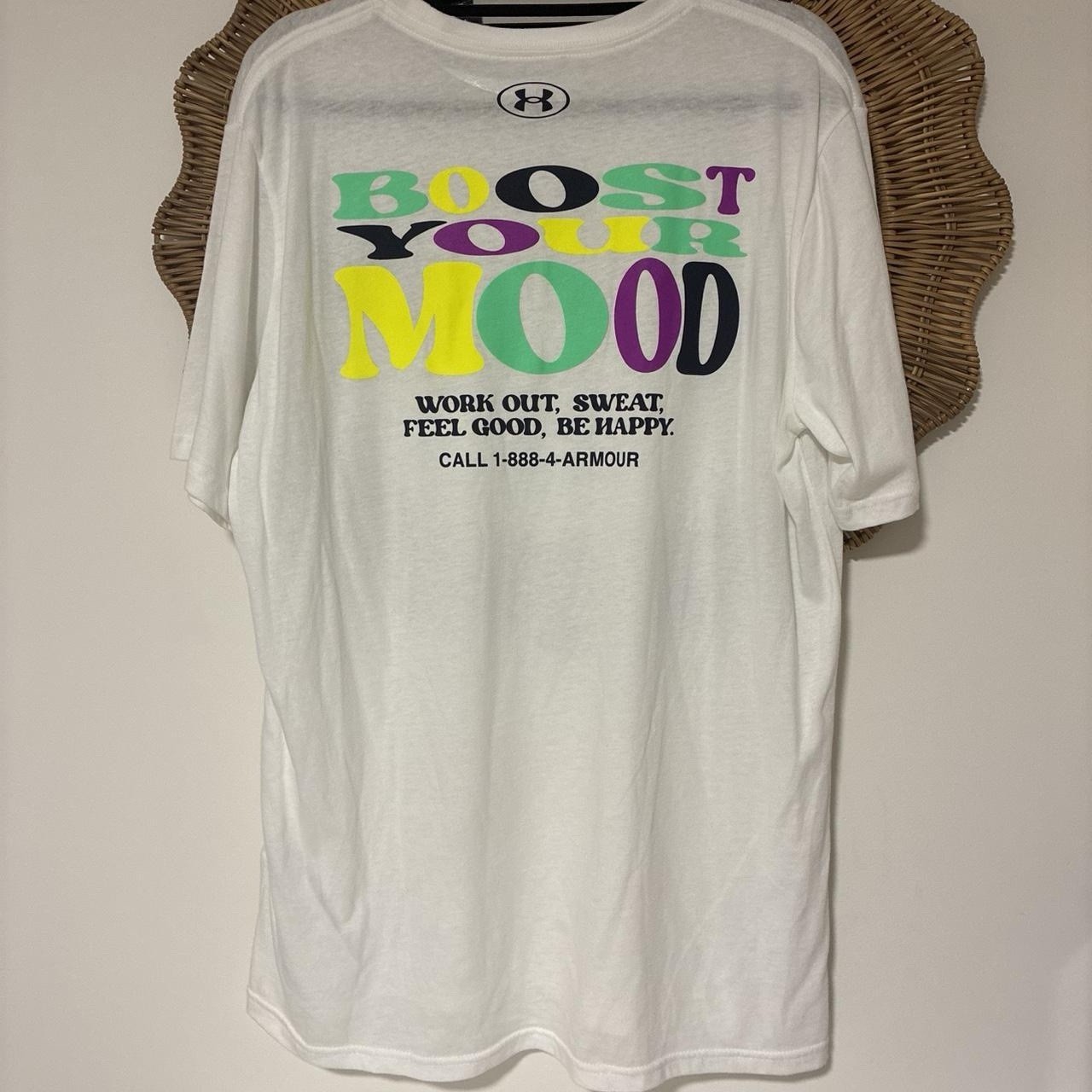 Under Armour Men's White Graphic Print Crew Neck Short Sleeve T-Shirt Size L