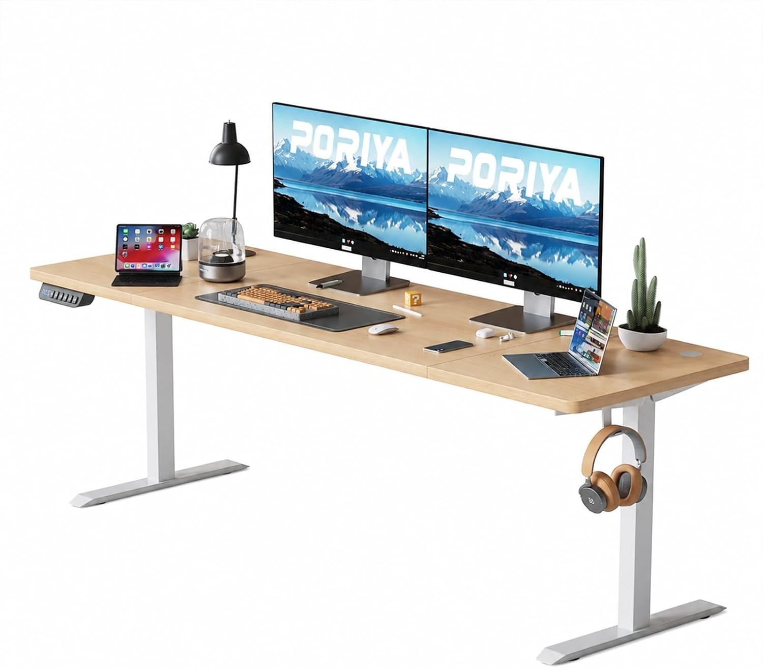 Electric Standing Desk 170 × 60cm Height Adjustable Home Office Computer Working